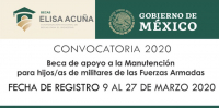 Convocatoria 2020 "Beca de apoyo a la manutención para hijos/as de militares de las Fuerzas Armadas"