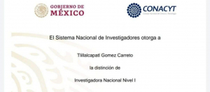 La FCA-CVIII FELICITA a la Dra. Tlillalcapatl Gómez Carreto